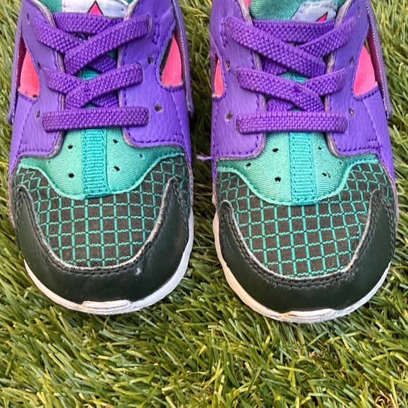 Toddler Nike Huarache purple pink and aqua sneakers size 7c - Picture 7 of 7